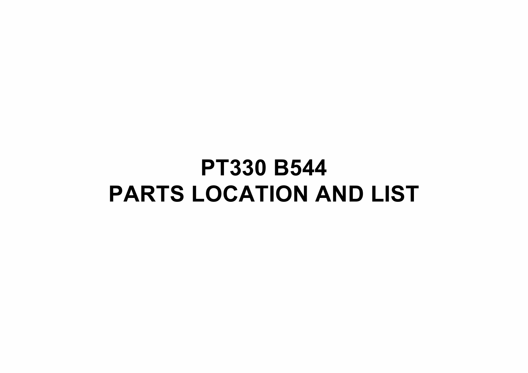 RICOH Options B544 PT330 Parts Catalog PDF download-1